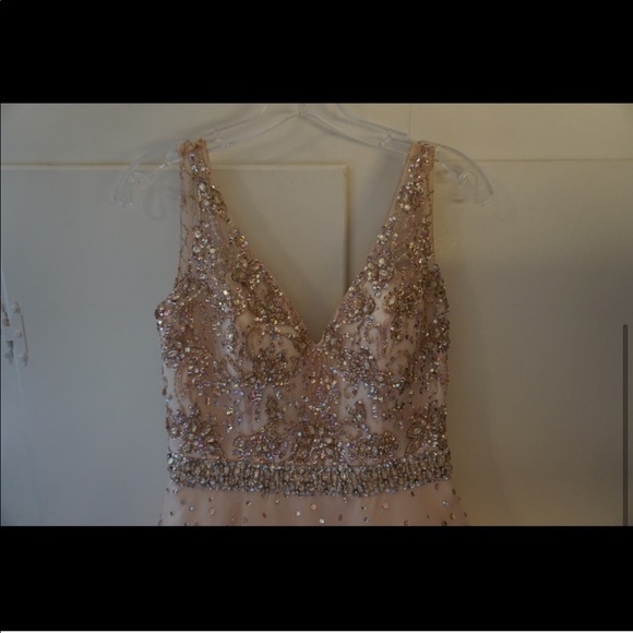 Light Pink Beaded Prom Formal Dress - Picture 6 of 7